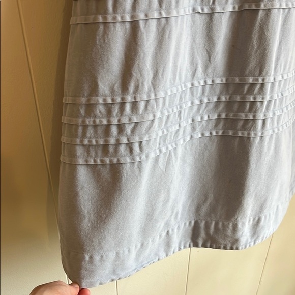 7 for All Mankind Blue Boho Babydoll Puff Sleeve Open Back Bow Mini Dress Sz S - Picture 5 of 13